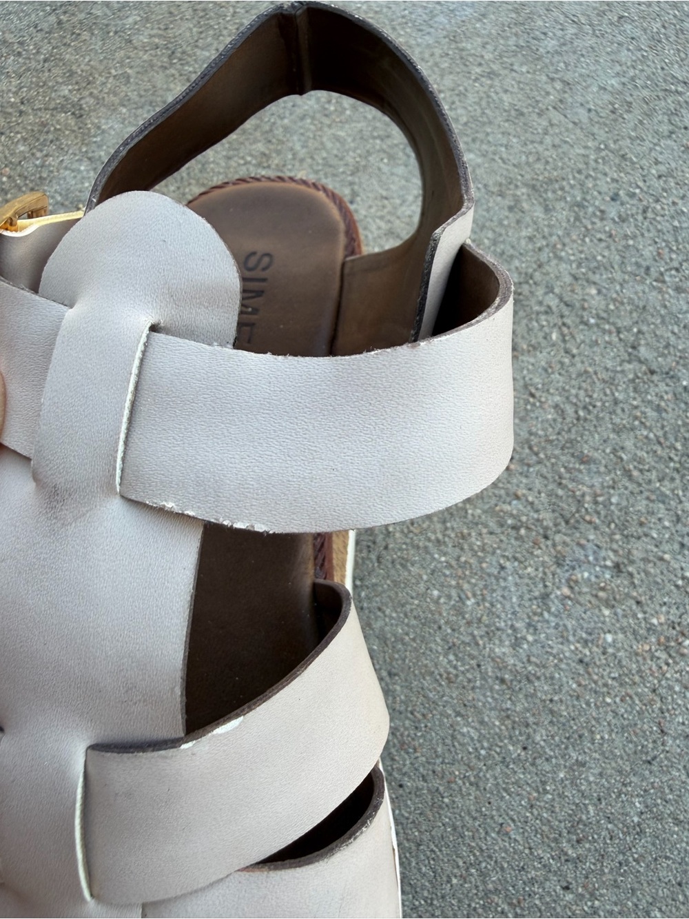 Neutral Ribbed Sole Sandals - Picture 5 of 5